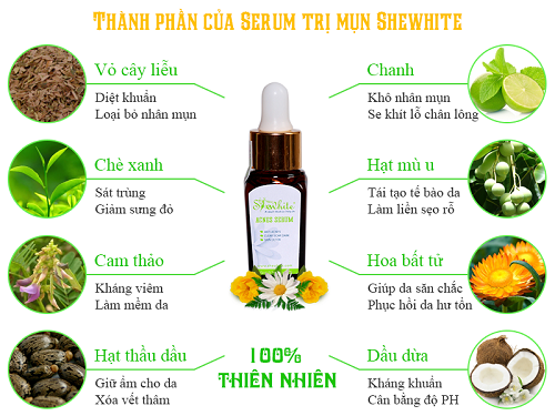 Lựa chọn serum với các thành phần từ thiên nhiên