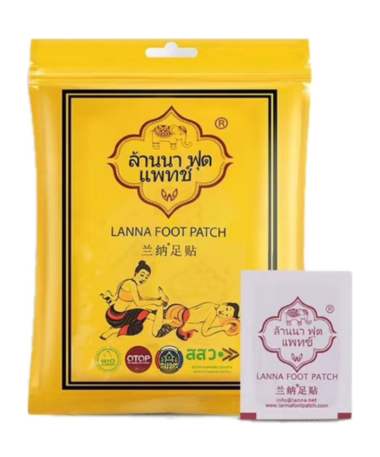 Miếng Dán Thải Độc Chân Lanna Foot Patch Thái Lan (Gói 10 Miếng)